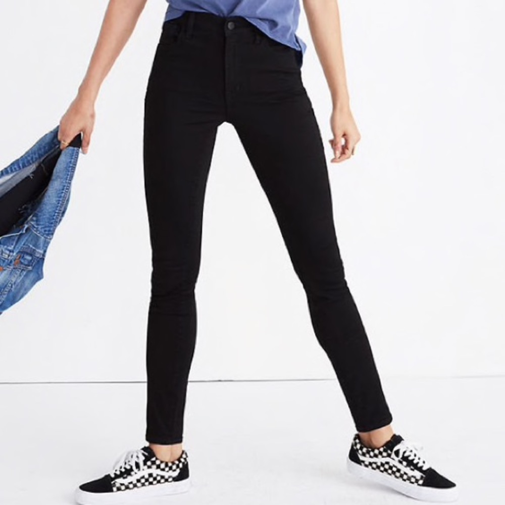 Madewell High Rise Roadtripper Skinny Jeans Black